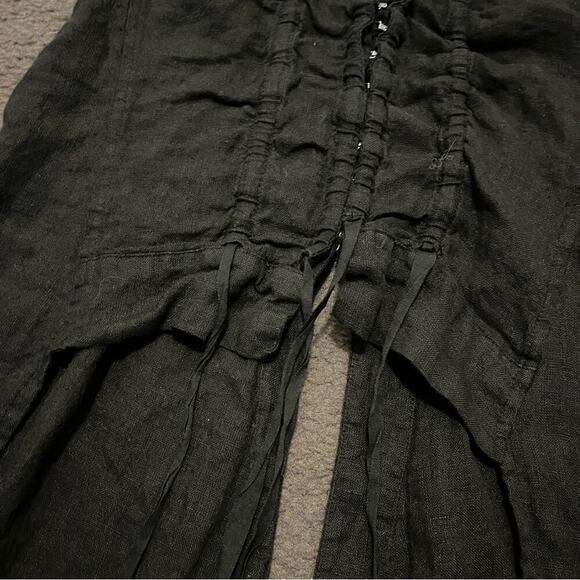 Industrial Euro Linen Hook & Eye Long Flowy Top - Picture 6 of 9